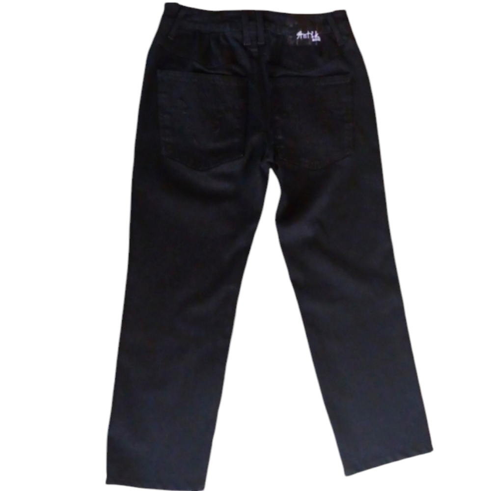 Antik Authentic Denim Straight leg Black Jeans-Vintage, 32, Black. - Picture 4 of 8